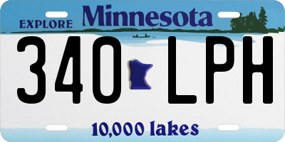 MN license plate 340LPH