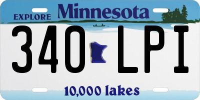 MN license plate 340LPI