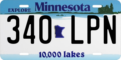 MN license plate 340LPN