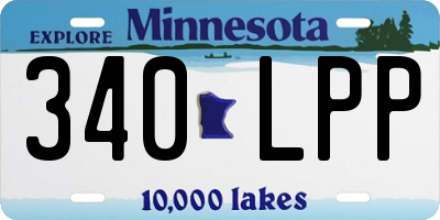 MN license plate 340LPP