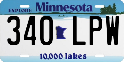 MN license plate 340LPW