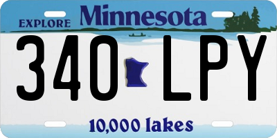 MN license plate 340LPY