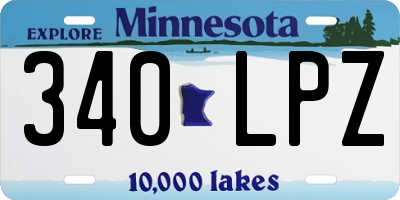 MN license plate 340LPZ