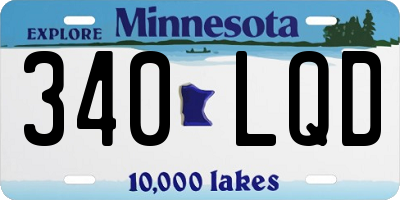 MN license plate 340LQD