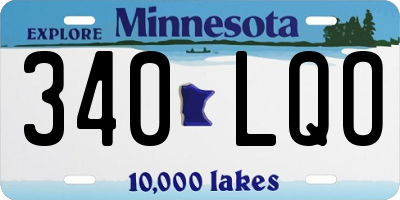 MN license plate 340LQO