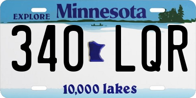 MN license plate 340LQR
