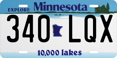MN license plate 340LQX