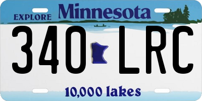 MN license plate 340LRC