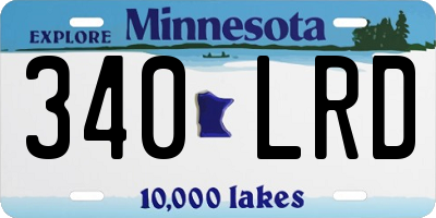 MN license plate 340LRD