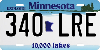 MN license plate 340LRE