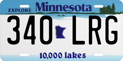 MN license plate 340LRG