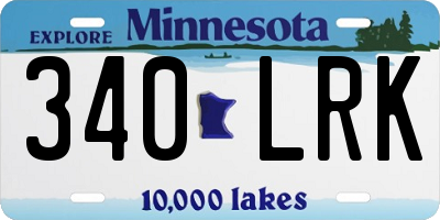 MN license plate 340LRK