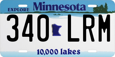 MN license plate 340LRM