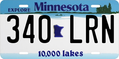 MN license plate 340LRN