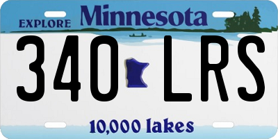 MN license plate 340LRS