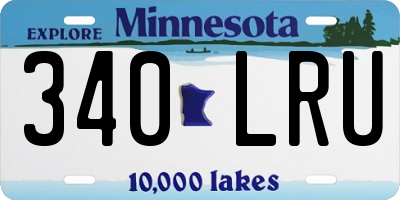 MN license plate 340LRU