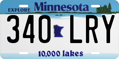 MN license plate 340LRY