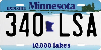 MN license plate 340LSA