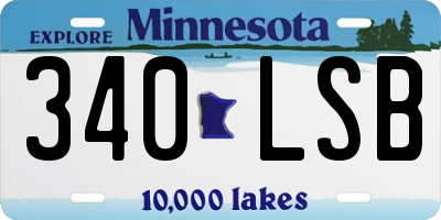 MN license plate 340LSB