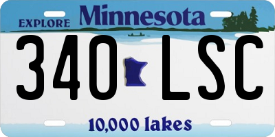 MN license plate 340LSC