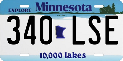 MN license plate 340LSE
