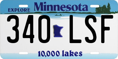 MN license plate 340LSF