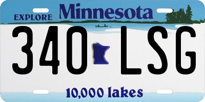 MN license plate 340LSG