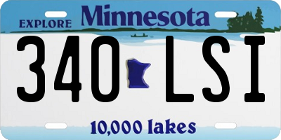MN license plate 340LSI