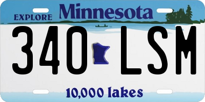 MN license plate 340LSM