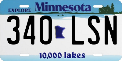 MN license plate 340LSN