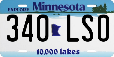 MN license plate 340LSO