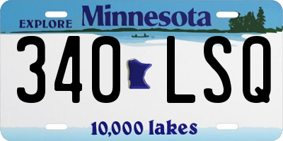 MN license plate 340LSQ