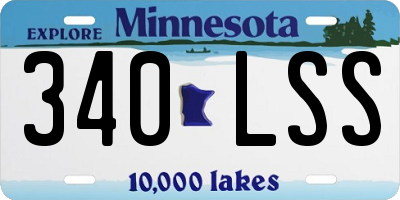 MN license plate 340LSS