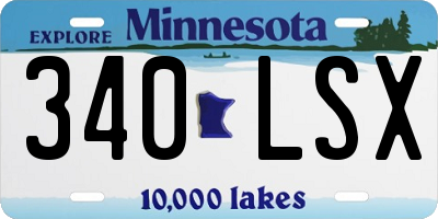 MN license plate 340LSX