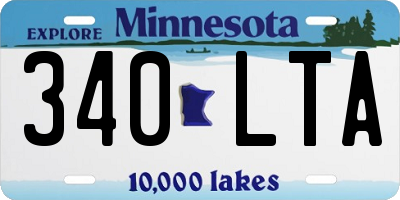 MN license plate 340LTA