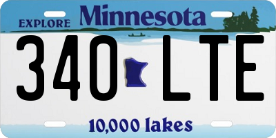 MN license plate 340LTE
