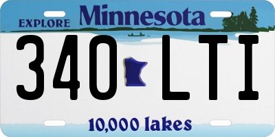MN license plate 340LTI