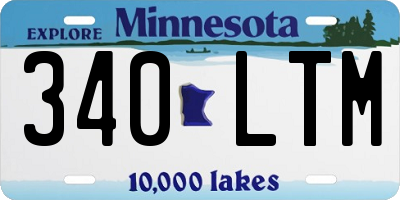 MN license plate 340LTM