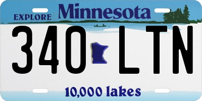 MN license plate 340LTN