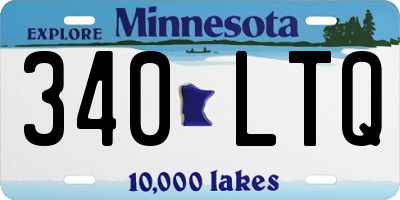MN license plate 340LTQ
