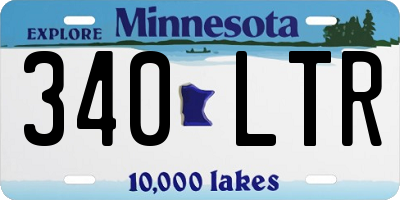 MN license plate 340LTR