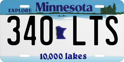 MN license plate 340LTS