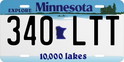 MN license plate 340LTT