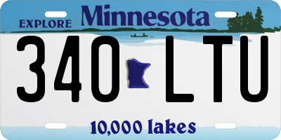 MN license plate 340LTU