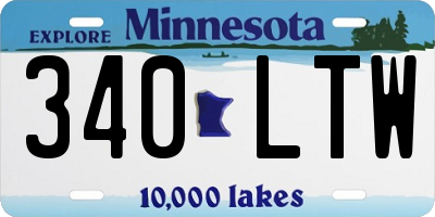 MN license plate 340LTW