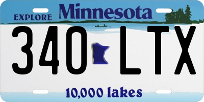 MN license plate 340LTX