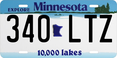 MN license plate 340LTZ
