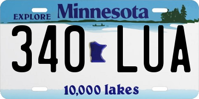 MN license plate 340LUA