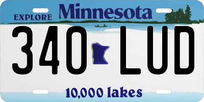 MN license plate 340LUD