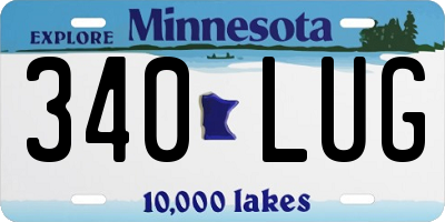 MN license plate 340LUG